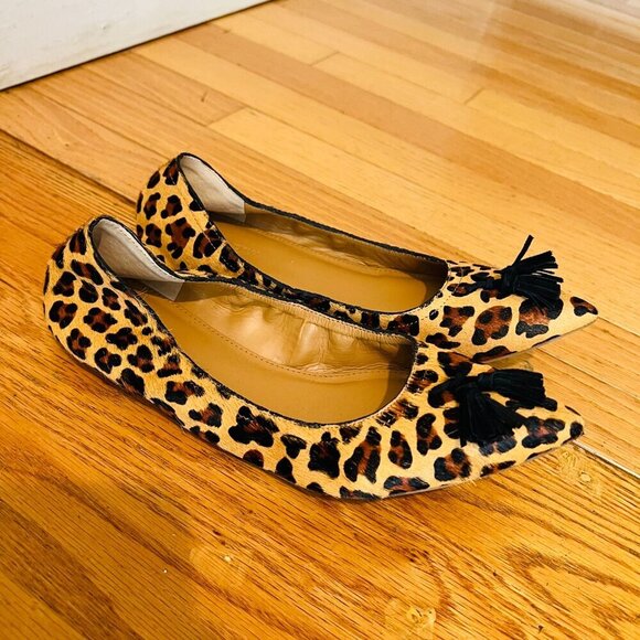J. Crew Leopard Print Women's Flats Shoes Size 8.5 - Picture 2 of 10